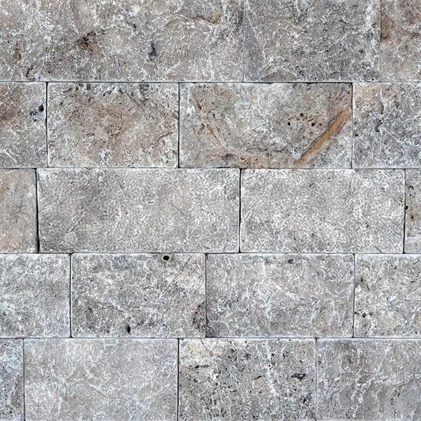 Gümüş Traverten Eskitme taş